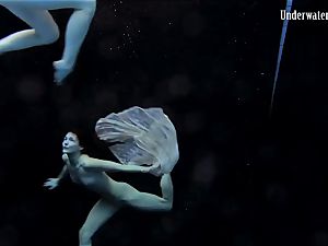 2 dolls swim and get bare stunning