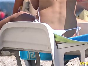 bare-chested Amateurs voyeur Beach - Candid swimsuit Close Up